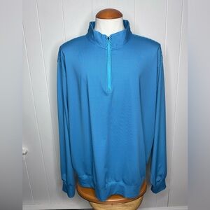 Turtleson Blue Long Sleeve Performance 1/4 Zip Pullover Activewear